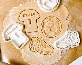 Conjunto de cortadores de galletas de fútbol personalizables / Conjunto de cortadores de galletas de fútbol personalizado