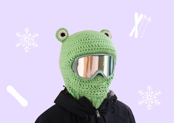 Crochet Pattern Frog Balaclava to Cover Helmet *ENGLISH* - Etsy