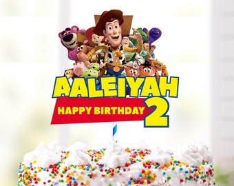 Personalized DIGITAL file Cake Topper -Themed Digital Printable File - digital file ONLY - You Print