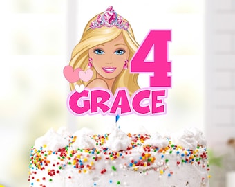 Personalized DIGITAL file Cake Topper -Themed Digital Printable File - digital file ONLY - You Print