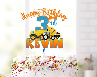 Personalized DIGITAL file Cake Topper -Themed Digital Printable File - digital file ONLY - You Print
