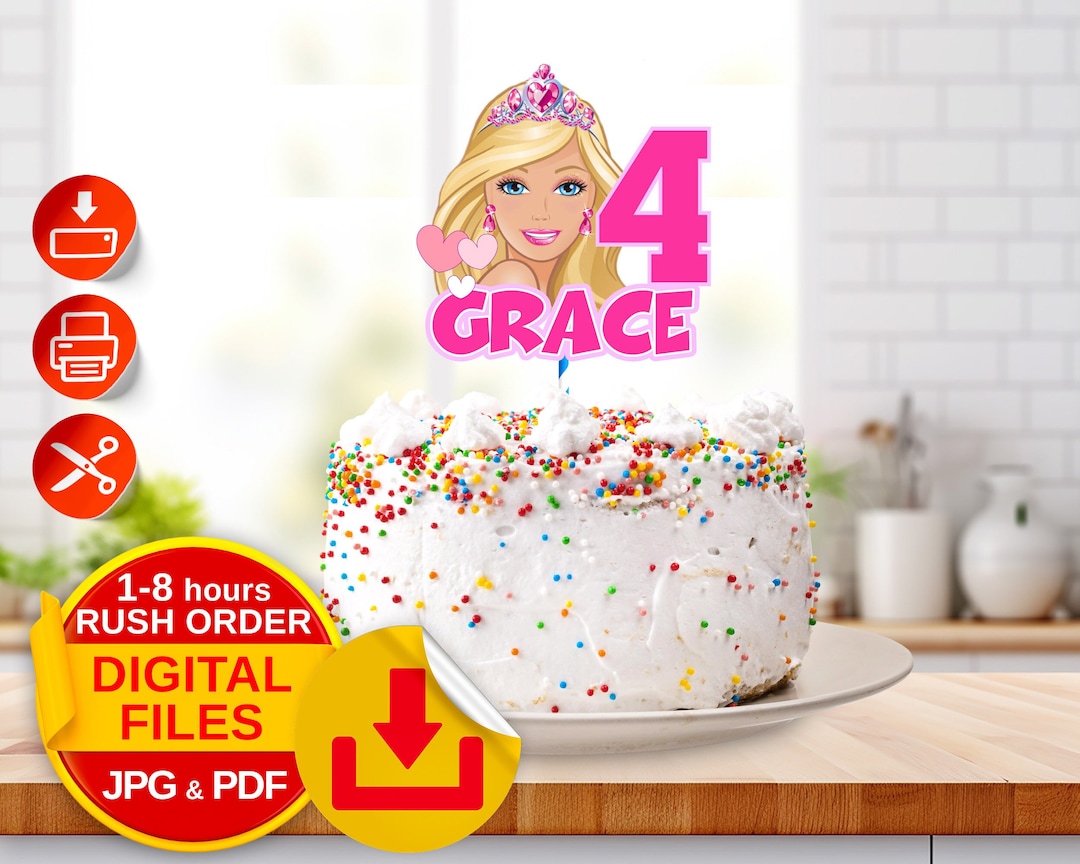 Personalized DIGITAL File Cake Topper -themed Digital Printable File ...