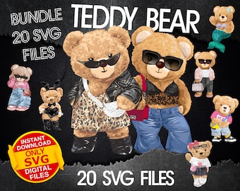 Bear design bundle svg -Digital Printable File - digital file ONLY - You Print