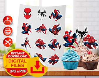 DIGITAL file Cupcake Toppers -Themed Digital Printable File - digital file ONLY - You Print