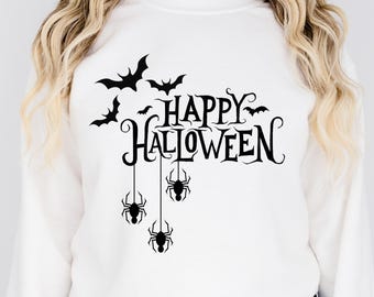 Halloween Sublimation Design • 300dpi PNG • Happy Halloween  • Halloween Tshirt • Mug • Tote Sublimation • Spiders • Halloween Sublimation