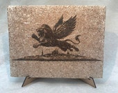 Plaque de Mycelium & gravage laser - Lyon animal (France)