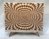 Plaque de Mycelium & gravage laser - Illusion 1
