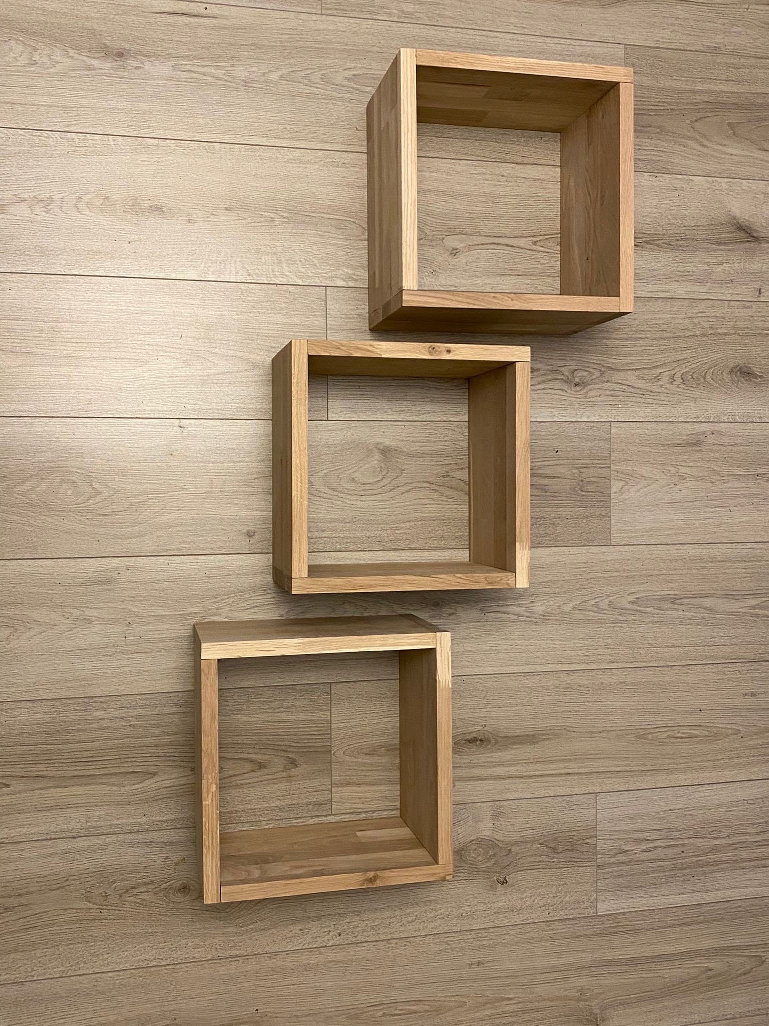 Oak Square Floating Shelf Square Floating Shelf Quality Wood Shelf Quality Shelving Library