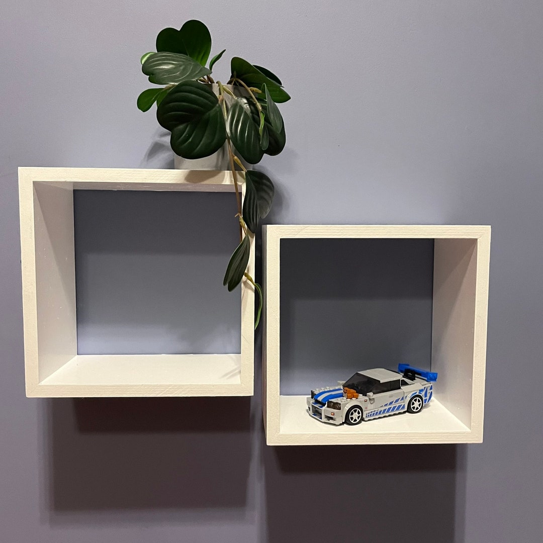 White Square Floating Shelf I Square Floating Shelf Quality Wood Shelf