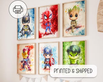 Superhero Affirmation Print: Nursery Decor, Boys Room Art