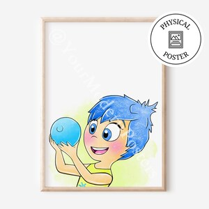 1 Poster Von innen nach außen 2 Charaktere - Kinderzimmer Kunst Dekor - Poster Aquarell Kunst - innen nach außen Drucke für Kinder - Kindermotivation