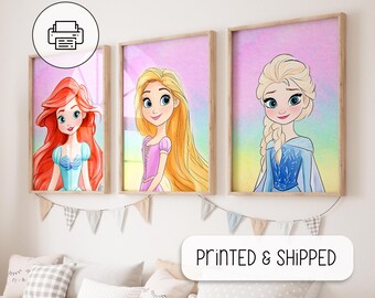 Princess Nursery Art Print: Watercolor Girl Room Decor