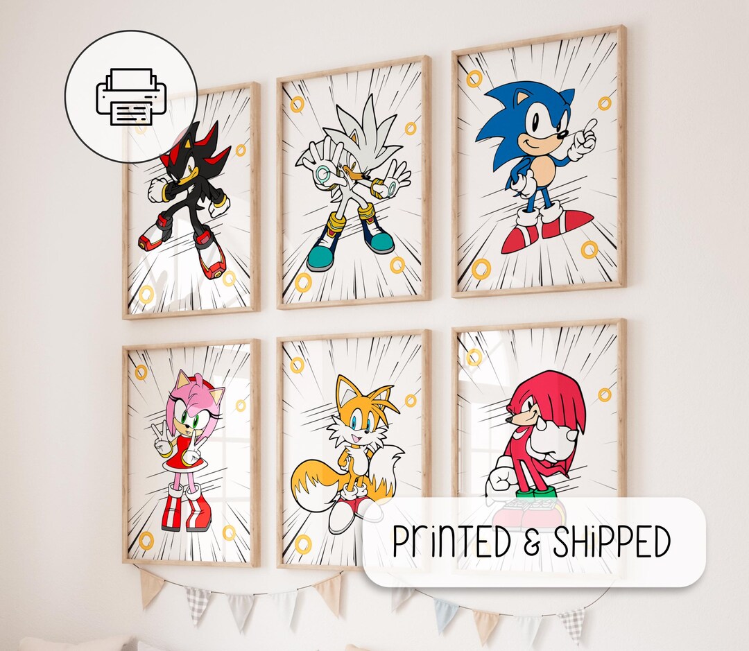 Sonic the Hedgehog Nursery Art Prints: Kids Room Decor - Etsy