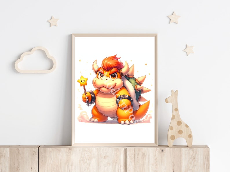 Cute Set of 6 Super Mario Posters - Prints for Kids, Super Mario ...