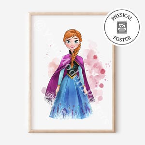 1 Frozen Princess Poster - Princesses Wall Art Decor - Girl Room Decor Posters - Princess Nursery - Princess Print Kid&#39;s Bedroom Decoration