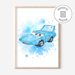 Watercolor Effect Car Poster - Cars Wall Art Decor - Cars Print - Watercolor Splash Wall Decor - Baby Shower Gift - Birthday Boys Gift