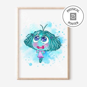 1 Poster Von innen nach außen 2 Charaktere - Kinderzimmer Kunst Dekor - Poster Aquarell Kunst - innen nach außen Drucke für Kinder - Kindermotivation
