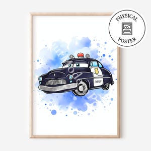 Watercolor Effect Car Poster - Cars Wall Art Decor - Cars Print - Watercolor Splash Wall Decor - Baby Shower Gift - Birthday Boys Gift