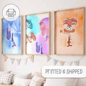 Therapy Office Decor for School Counselor, Inside Out Chart, Bulletin Board, Inside Out Themed Posters, Playroom Wall Art Nursery Decoration