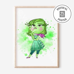 1 Poster Von innen nach außen 2 Charaktere - Kinderzimmer Kunst Dekor - Poster Aquarell Kunst - innen nach außen Drucke für Kinder - Kindermotivation