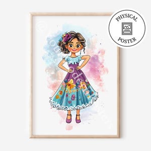 1 Colorful Princess Poster - Princesses Wall Art Decor, Girl Room Decor Posters - Princess Nursery - Princess Print Kid&#39;s Bedroom Decoration