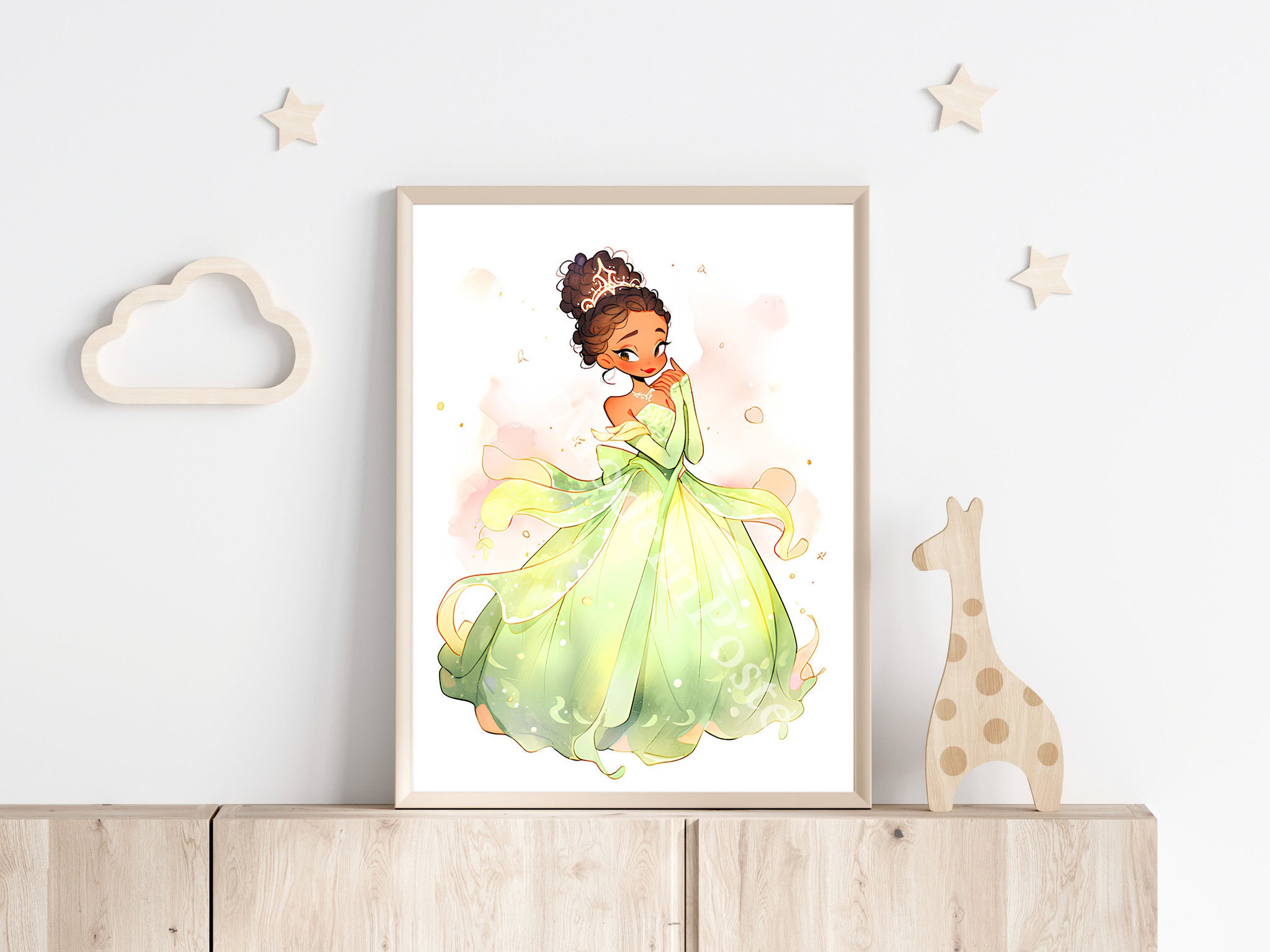 Princesses Set of 9 Posters - Wall Art Decor - Girl Room Decor ...