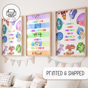 Inside out Themed Posters, Benutzerdefinierte Inside Out Style Art Art, Inside Out Wandkunst, Inside Out Charaktere, Inside Out Phrase Aquarell Poster