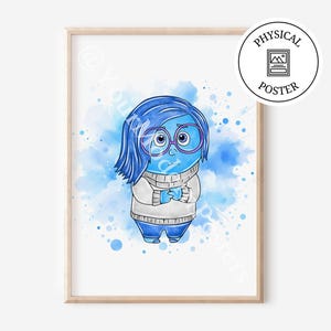 1 Poster Von innen nach außen 2 Charaktere - Kinderzimmer Kunst Dekor - Poster Aquarell Kunst - innen nach außen Drucke für Kinder - Kindermotivation