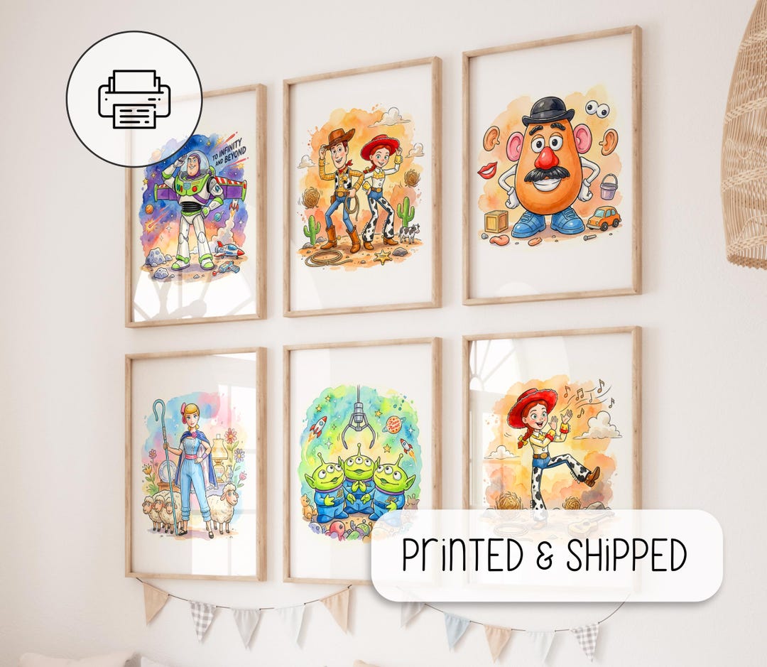 Toy-inspired Nursery Colorful Prints – Set of 6 Kids Playroom Wall Art ...