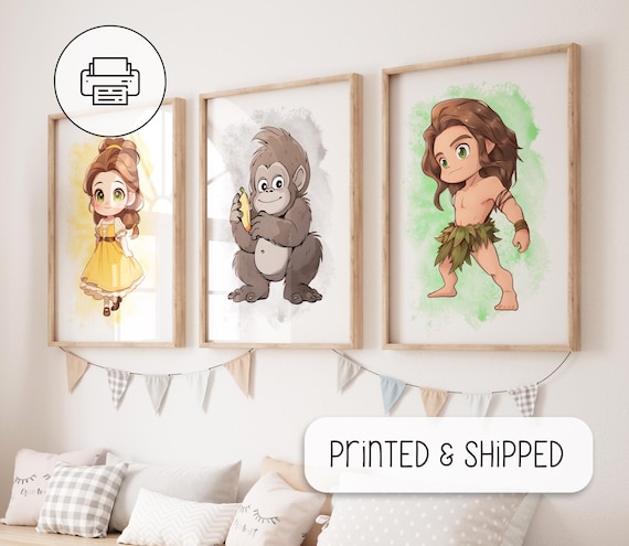 Tarzan Watercolor Poster - Watercolor Wall Art - Tarzan Art Decor - Nursery Room Wall Art Decor - Kids Room Posters - Nursery Art