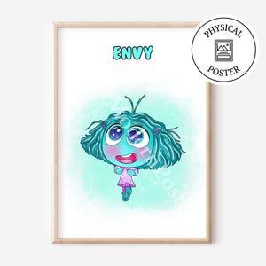 1 Poster Von innen nach außen 2 Charaktere - Kinderzimmer Kunst Dekor - Poster Aquarell Kunst - innen nach außen Drucke für Kinder - Kindermotivation
