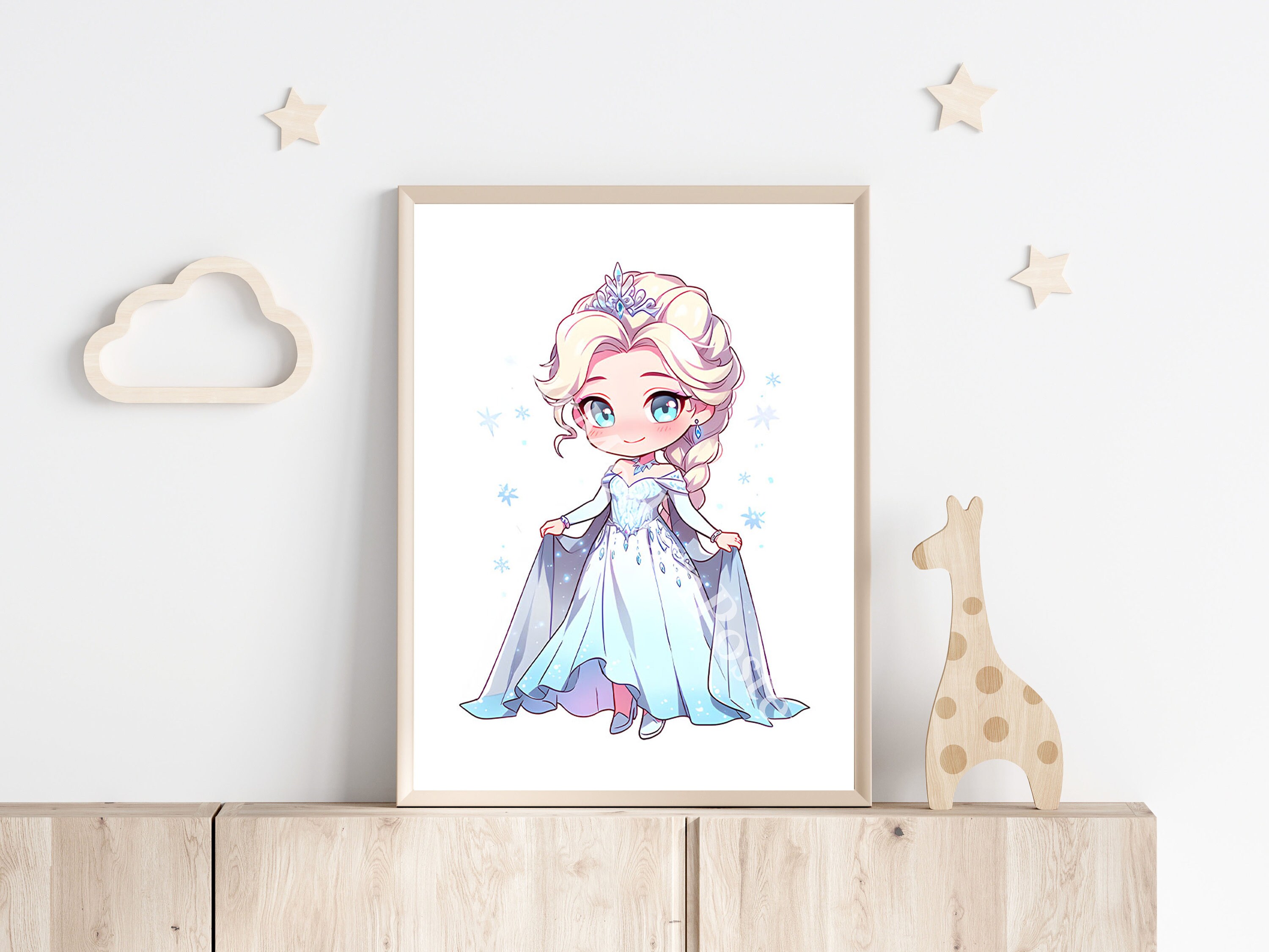 Princesses Set of 9 Posters - Wall Art Decor - Girl Room Decor ...