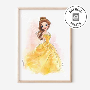 1 Princess Poster - Princesses Wall Art Decor - Girl Room Decor Posters - Princess Nursery - Princess Print Kid&#39;s Bedroom Decoration
