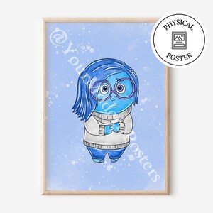 1 Poster Von innen nach außen 2 Charaktere - Kinderzimmer Kunst Dekor - Poster Aquarell Kunst - innen nach außen Drucke für Kinder - Kindermotivation