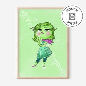 1 Poster Von innen nach außen 2 Charaktere - Kinderzimmer Kunst Dekor - Poster Aquarell Kunst - innen nach außen Drucke für Kinder - Kindermotivation