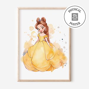 1 Princess Poster - Princesses Wall Art Decor - Girl Room Decor Posters - Princess Nursery - Princess Print Kid&#39;s Bedroom Decoration
