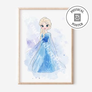1 Frozen Princess Poster - Princesses Wall Art Decor - Girl Room Decor Posters - Princess Nursery - Princess Print Kid&#39;s Bedroom Decoration