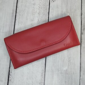 Dark Pink Women Long Cute Leather Wallet| Genuine Leather Wallet | Unique Gift For Her | Wallet For Woman's