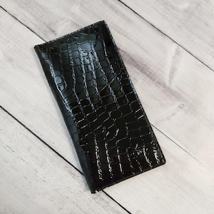 Perfekte Damen Leder Geldbörse |Lange Brieftasche | Geschenk für sie | Krokodil geprägte Geldbörse