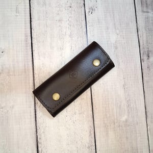 Portachiavi in pelle, portachiavi, organizer per chiavi marrone, astuccio portachiavi, regalo perfetto