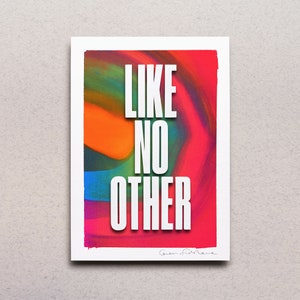 Como nenhuma outra – Impressão giclée A5/A4 de arte recortada em papel artesanal – Decoração de casa em estilo de design gráfico