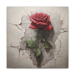The Rose That Grew From Concrete Canvas Gallery Wrap (11 different size options)