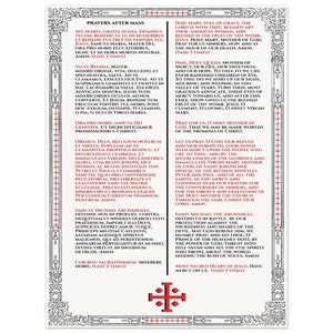 Carte Prières après la messe