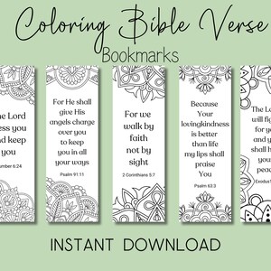 Färbung Bibel Vers Lesezeichen | Lesezeichen | DIY Lesezeichen | Christliches Lesezeichen | Bibelarbeit | Weihnachtsgeschenk | Christliches Kinderhandwerk