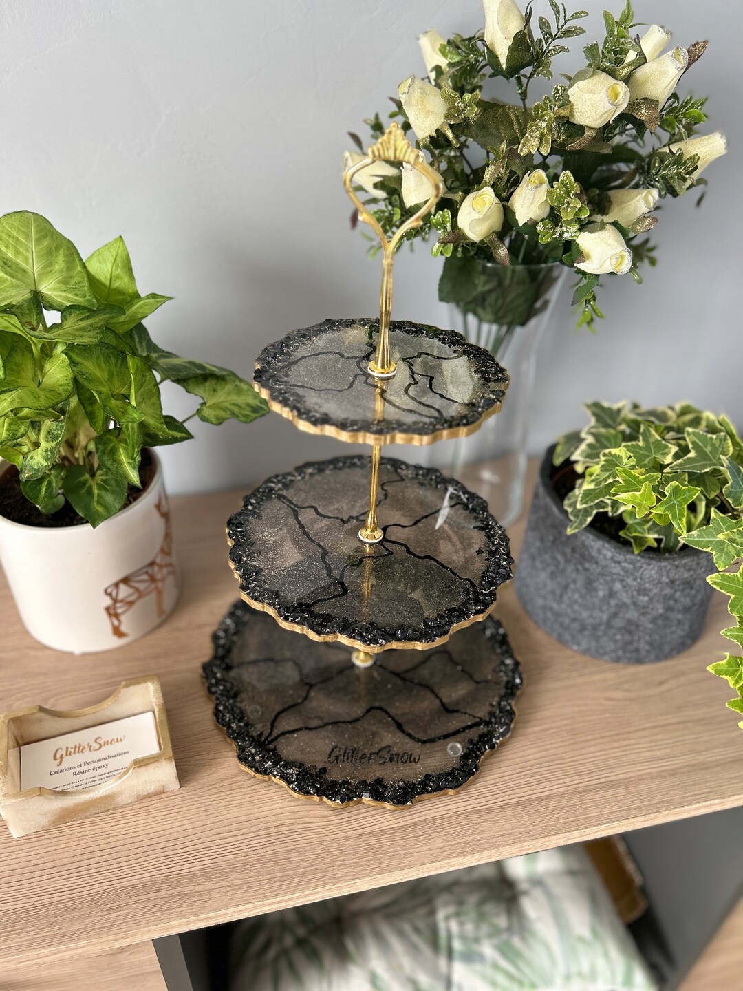Présentoir à Gâteaux - ixde - 15 Trous - Acrylique Transparent - Durable - Lavable