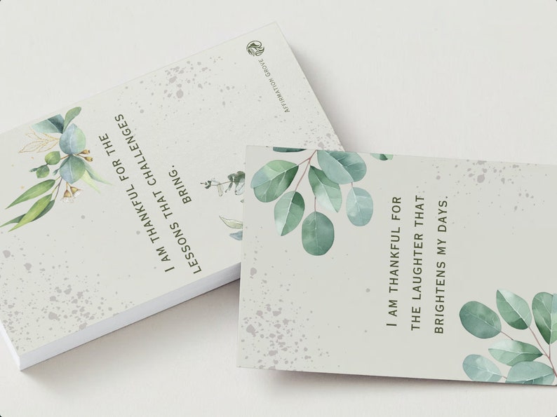 40 X Gratitude Affirmation Cards to Cultivate Thankfulness - From the ...