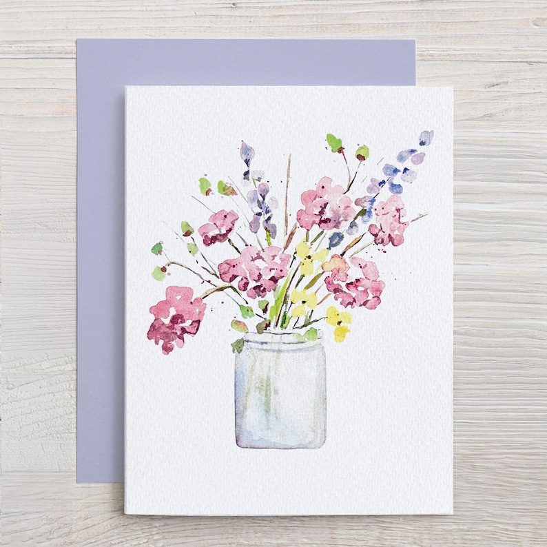 Wild Flower Note Cards - Floral Stationery Set - Handmade Artistic ...