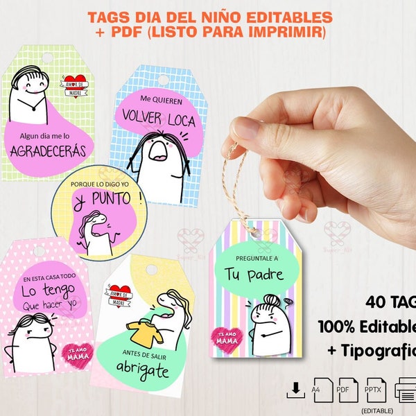 Dia de la Madre Tarjetas Editables + PDF, Tags Dia de la Madre, Mothers day Printable, Etiquetas Dia de la Madre, Imprimible Dia de la Madre