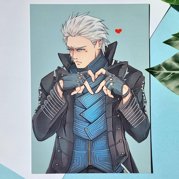 DMC5 Vergil Hearteu A5 Art Print