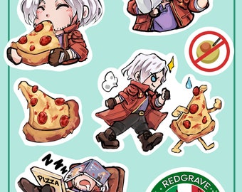 DMC Dante Pizza Sticker Sheet